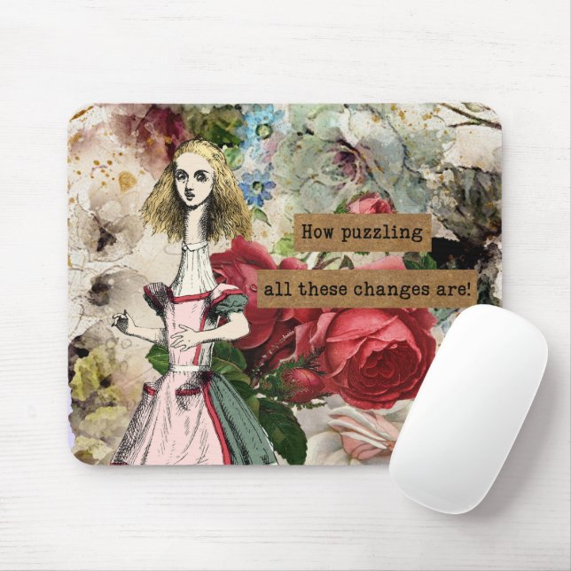 Vintage Alice in Wonderland Mouse Mat (With Mouse)