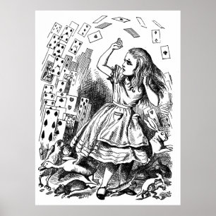 Vintage Alice in Wonderland Pack of cards Poster