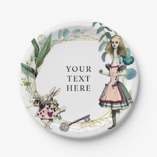 Vintage Alice in Wonderland  Paper Plate