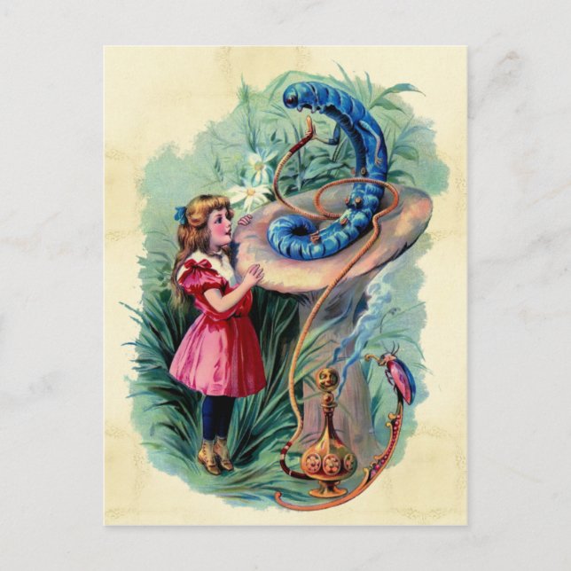 Vintage Alice In Wonderland Postcard (Front)