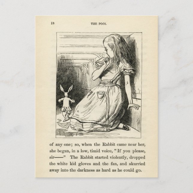 Vintage Alice in Wonderland  Postcard (Front)