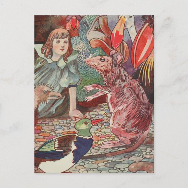 Vintage Alice in Wonderland  Postcard (Front)