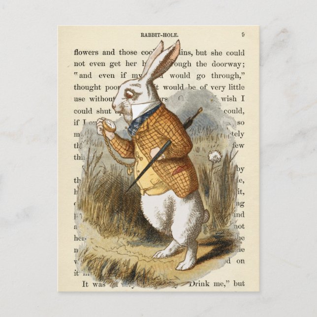 Vintage Alice in Wonderland  Postcard (Front)