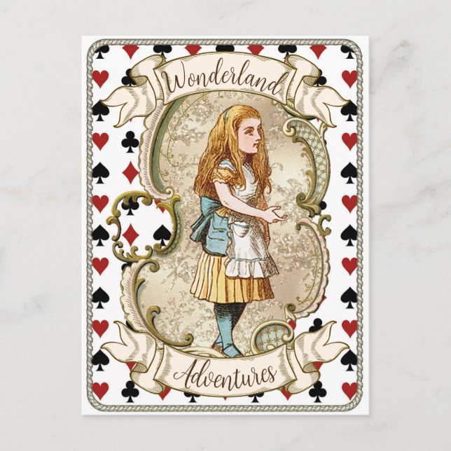 Vintage Alice in Wonderland Postcard (Front)