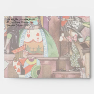Vintage Alice in Wonderland, Queen of Hearts Envelopes