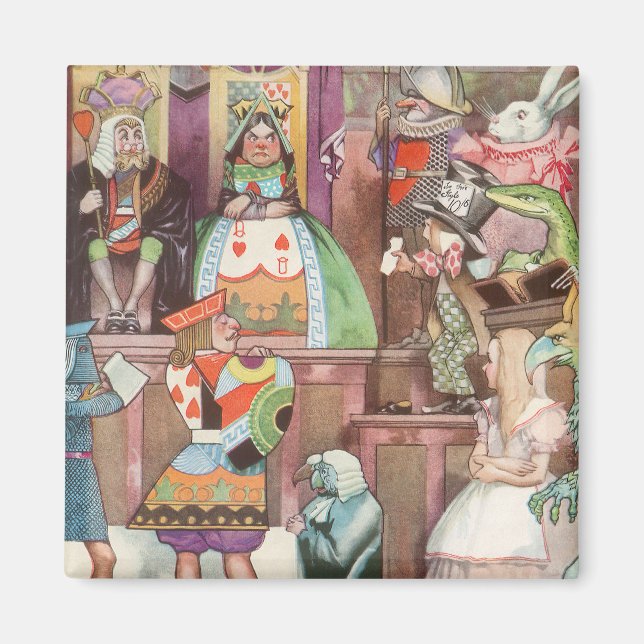 Vintage Alice in Wonderland, Queen of Hearts Magnet (Front)