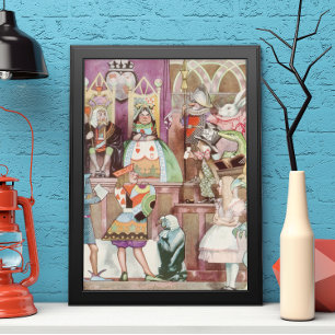 Vintage Alice in Wonderland, Queen of Hearts Poster