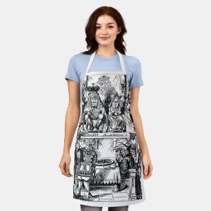Vintage Alice in Wonderland, Queen of Hearts Trial Apron