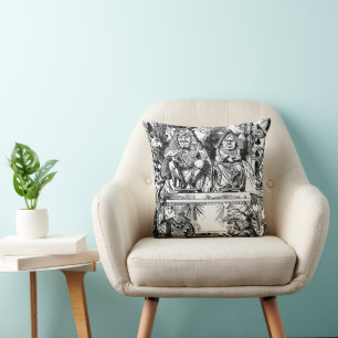 Vintage Alice in Wonderland, Queen of Hearts Trial Cushion