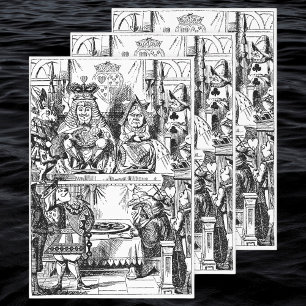 Vintage Alice in Wonderland, Queen of Hearts Trial Wrapping Paper Sheet