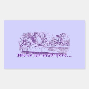 Vintage Alice in Wonderland Rectangular Sticker