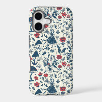 Vintage Alice in Wonderland Seamless Pattern
