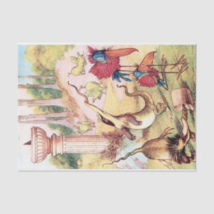Vintage Alice in Wonderland Slithy Tove Decoupage  Tissue Paper