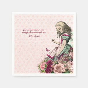 Vintage Alice In Wonderland Tea Party BABY SHOWER Napkin