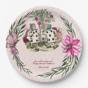 Vintage Alice In Wonderland Tea Party BABY SHOWER Paper Plate