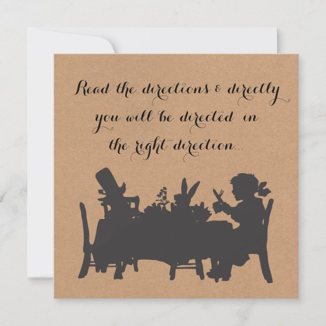 Vintage Alice in Wonderland Tea Party Birthday Invitation (Front)