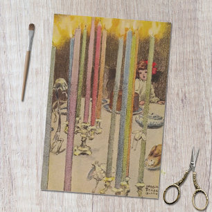 Vintage Alice in Wonderland Tea Party Candles Tissue Paper