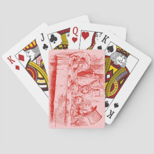 Vintage Alice in Wonderland Tea Party Playing Cards