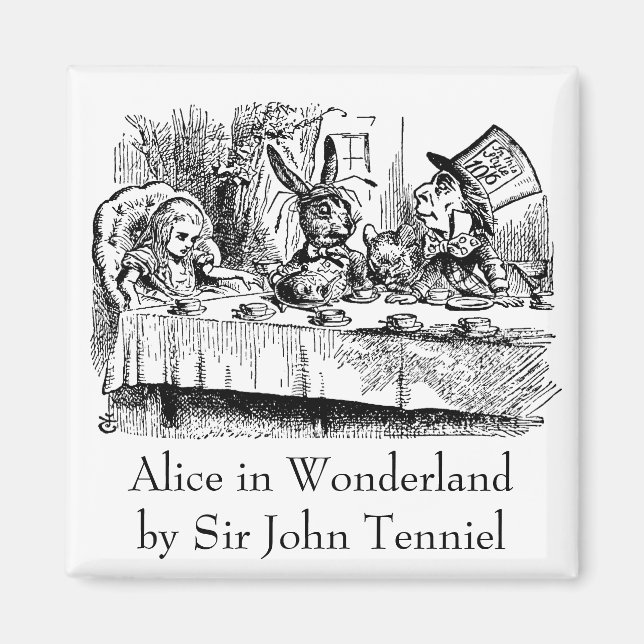 Vintage Alice in Wonderland, Tea Party Scene Magnet (Front)