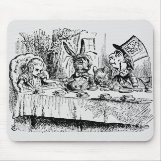 Vintage Alice in Wonderland, Tea Party Scene Mouse Mat