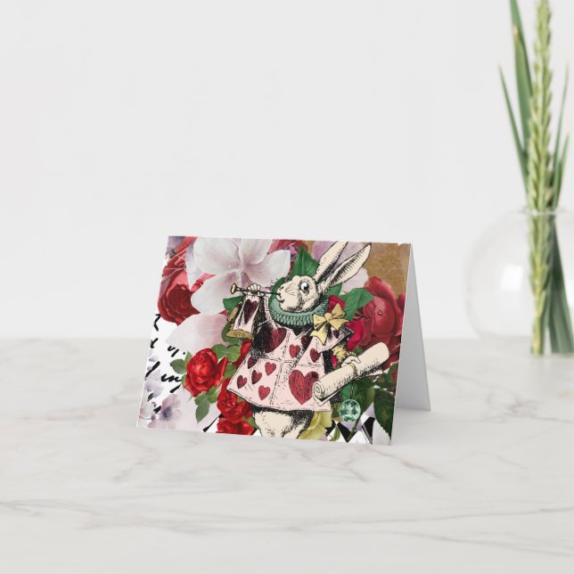 Vintage Alice in Wonderland Thank You Card (Front)