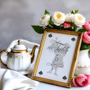 Vintage Alice in Wonderland The Knave of Hearts Table Number