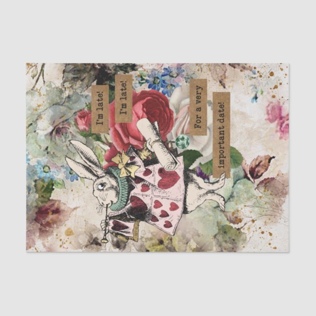 Vintage Alice in Wonderland  Tissue Paper (Front)