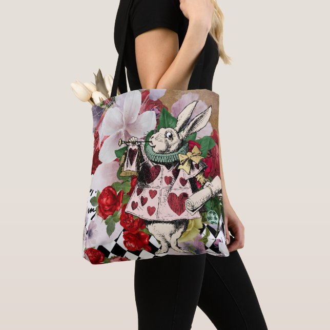 Vintage Alice in Wonderland Tote Bag (Close Up)