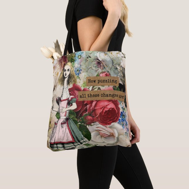 Vintage Alice in Wonderland Tote Bag (Close Up)
