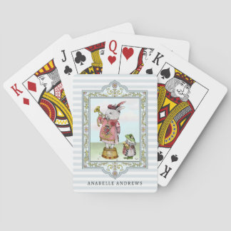 Vintage Alice in Wonderland White Rabbit Art Playing Cards