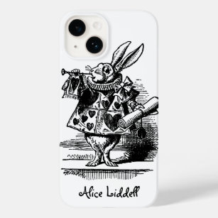 Vintage Alice in Wonderland White Rabbit as Herald Case-Mate iPhone 14 Case