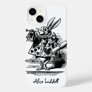 Vintage Alice in Wonderland White Rabbit as Herald Case-Mate iPhone 14 Case