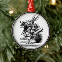 Vintage Alice in Wonderland White Rabbit as Herald