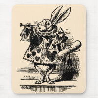 Vintage Alice in Wonderland White Rabbit as Herald