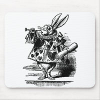 Vintage Alice in Wonderland White Rabbit as Herald