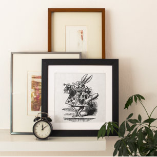 Vintage Alice in Wonderland White Rabbit as Herald Poster