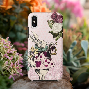 Vintage Alice in Wonderland White Rabbit iPhone X Case