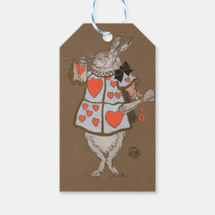 Vintage Alice in Wonderland White Rabbit Herald Gift Tags