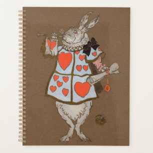 Vintage Alice in Wonderland White Rabbit Herald Planner