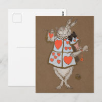 Vintage Alice in Wonderland White Rabbit Herald