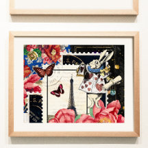 Vintage Alice in Wonderland White Rabbit