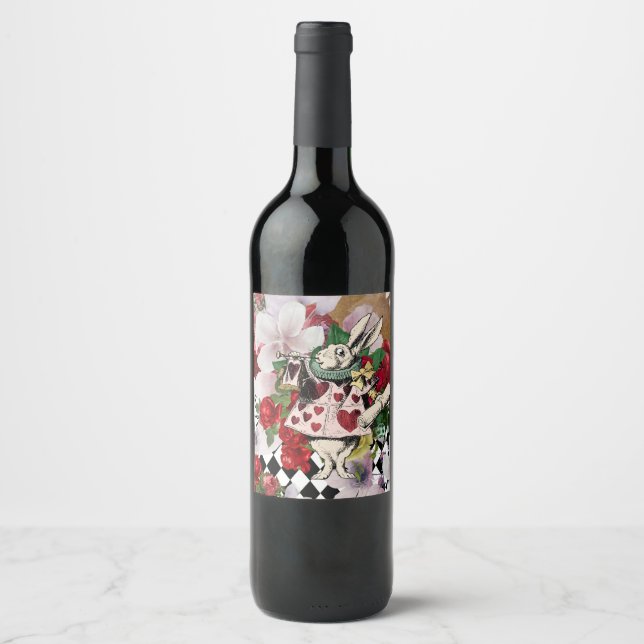 Vintage Alice in Wonderland Wine Label (Front)