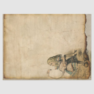 Vintage Alice in Wonderland with Flamingo Tissue Paper