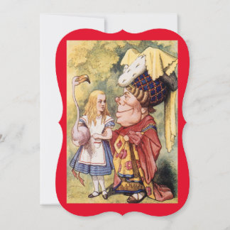 Vintage Alice in Wonderland With Queen of Hearts Invitation