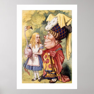Vintage Alice in Wonderland With Queen of Hearts Poster