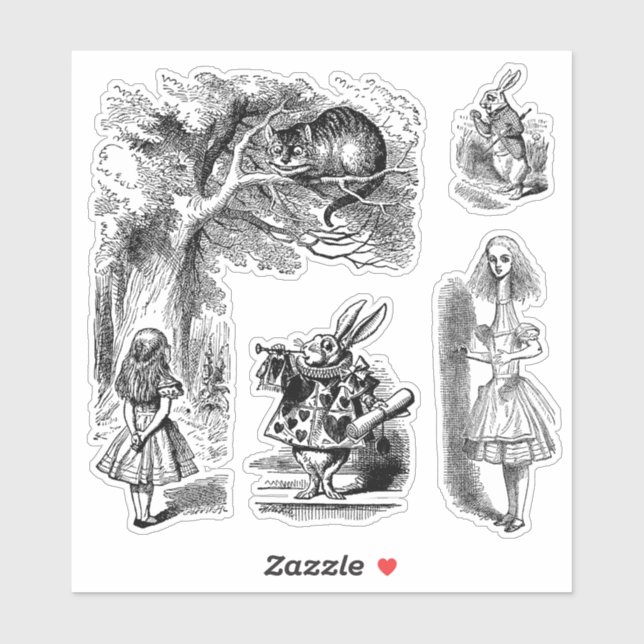 Vintage Alice in Wonderland with White Rabbit (Sheet)