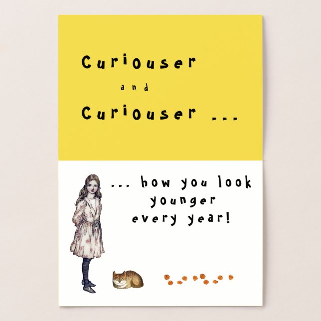 Vintage Alice in Wonderland Young Age Foil Card (Inside)