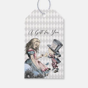 Vintage Alice & Mad Hatter Customisable Gift Tags