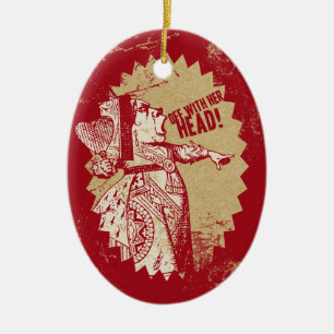 Vintage Alice Off With Her Head Ceramic Tree Decoration