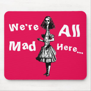 Vintage Alice Stretched in Wonderland Mouse Mat